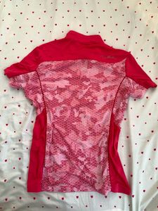 Pink Camo Quarter Zip Top