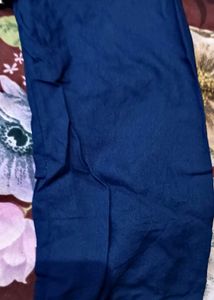 Embroidered Navy Blue Kurta