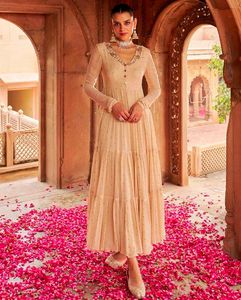 Elegant Tiered Gown with Embellishments