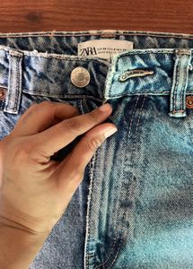 zara Ripped Blue Denim Jeans