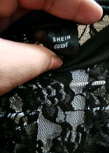 Price Drop Shein Curves Black Lace Bodysuit