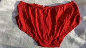 Lace Trim Red Briefs