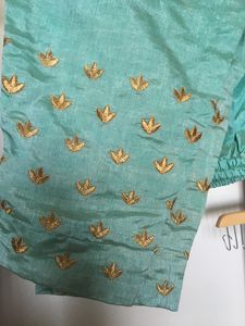 Embroidered silk  kurti set size L
