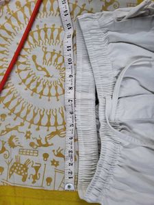 Straight Fit White Cargos