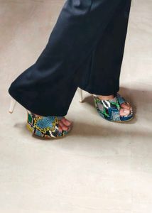 Reptilian Textured Heels