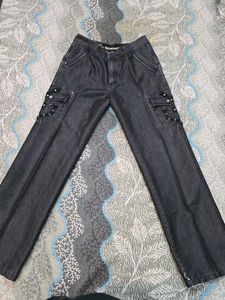 men's charcoal straight fit jeans