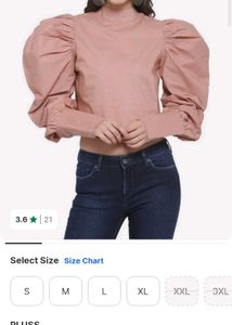 Beautiful Blouson Peach Top For Women
