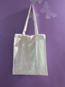 White BTS Logo Tote Bag
