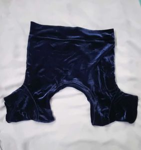 Velvet Puff Sleeve Crop