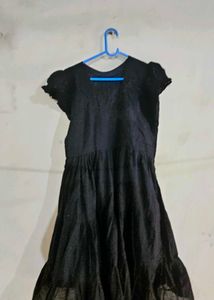 Chic Black Tiered Mini Dress