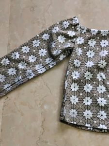 Bling Off Shoulder Crop Top
