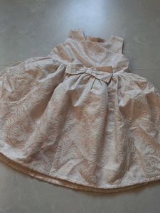 Girls Embroidered Party Dress with Bow