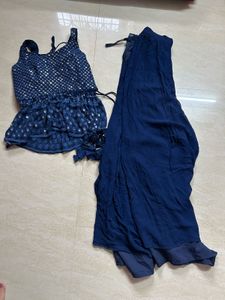 Stunning Blue Embellished Kurta Set