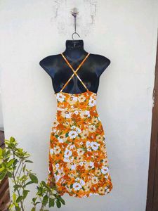 Boho Floral Print Mini Dress