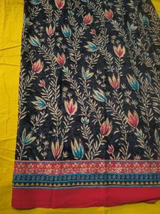 Vibrant Floral Print Dress meterial