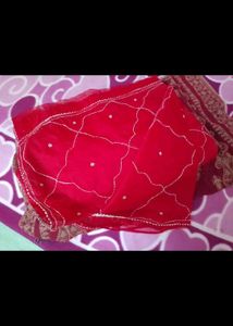 Red Embroidered Organza Saree
