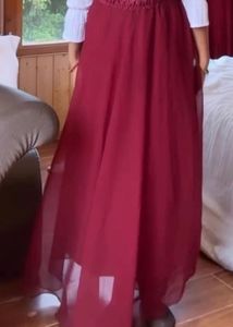 Maroon Ethnic Skirt