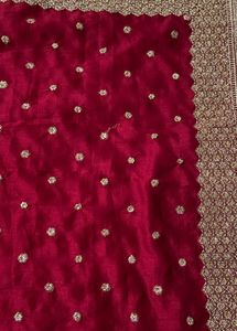 Sequin Maroon Saree