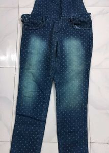 Denim Polka Dot Dungaree