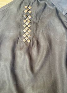 Stylish Black Embellished Shirt
