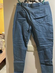 Light Wash Jeans with Side Stripe
