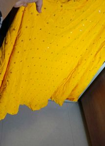 Stunning Yellow Embellished Maxi Gown