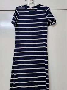 Navy Blue Tshirt Dress Long
