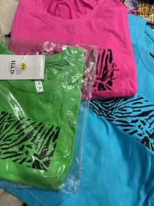 Blue T-Shirt with Zebra Print