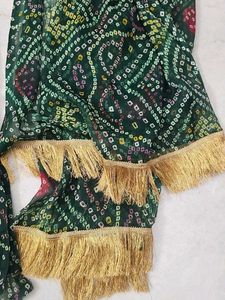 Green Bandhani Kurta Set with Dupatta
