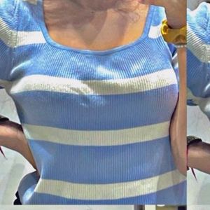 Striped Square Neck Top