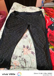 Black Printed Athletic Pants