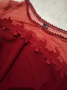Maroon lace top