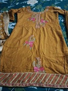 Embroidered Kurta Set with Dupatta