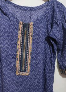 Blue Color Cotton Kurti For Girl Or Women