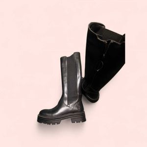 US Polo Stylish Black Knee-High Boots