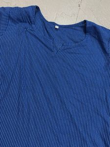 Blue Striped Cotton Kurta