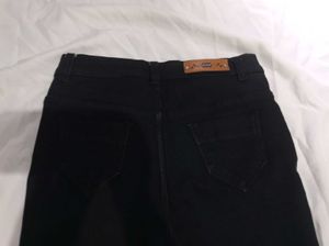 Black Button-Fly Jeans