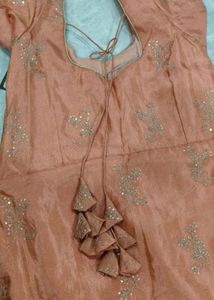 Peach Kurta Palazzo Set