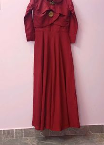 Elegant Maroon Maxi Dress