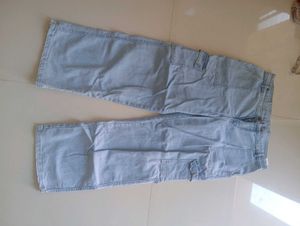 Light Wash Cargo Jeans