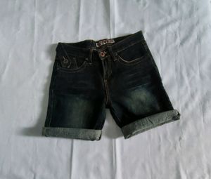 Black Denim Shorts