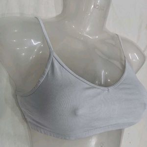 ⭐ Light Grey Spaghetti Strap Bra