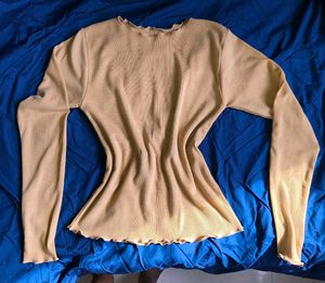 Light Yellow Long Sleeve Top