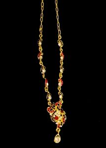 Exquisite Red and Gold Necklace Set