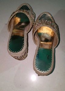 Embellished Wedge Sandals