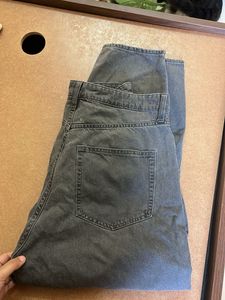 Grey Wide Leg Jeans
