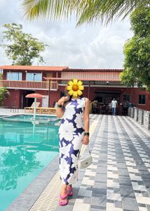 Floral Print Sleeveless Maxi Dress