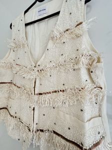 Embellished V-Neck Vest