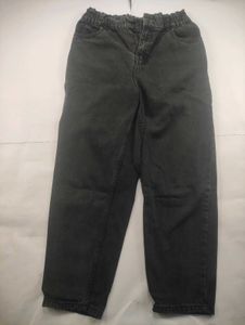 Grey High-Waisted Denim Jeans