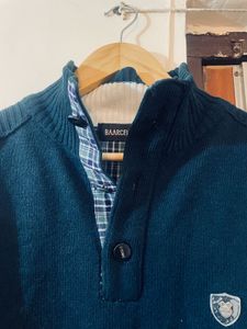 Men's Blue Pullover Sweater